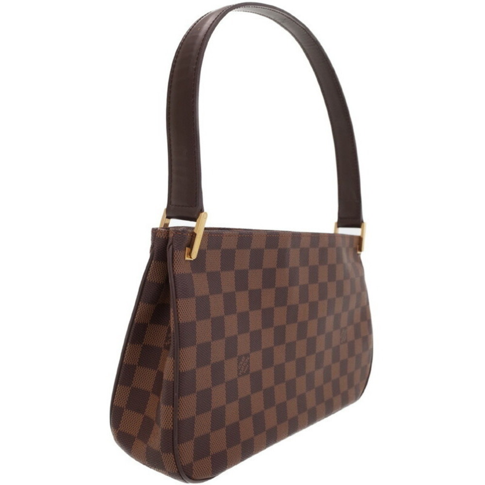 Louis Vuitton Canvas Damier Brown Ebene Bag Shoulder Aubagne